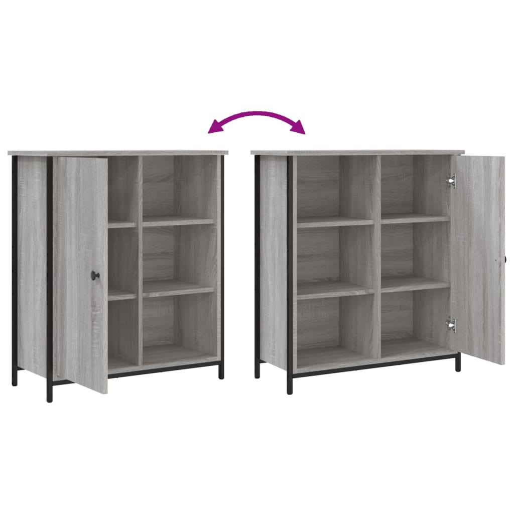 Sideboard Grau Sonoma 70x30x80 cm Holzwerkstoff