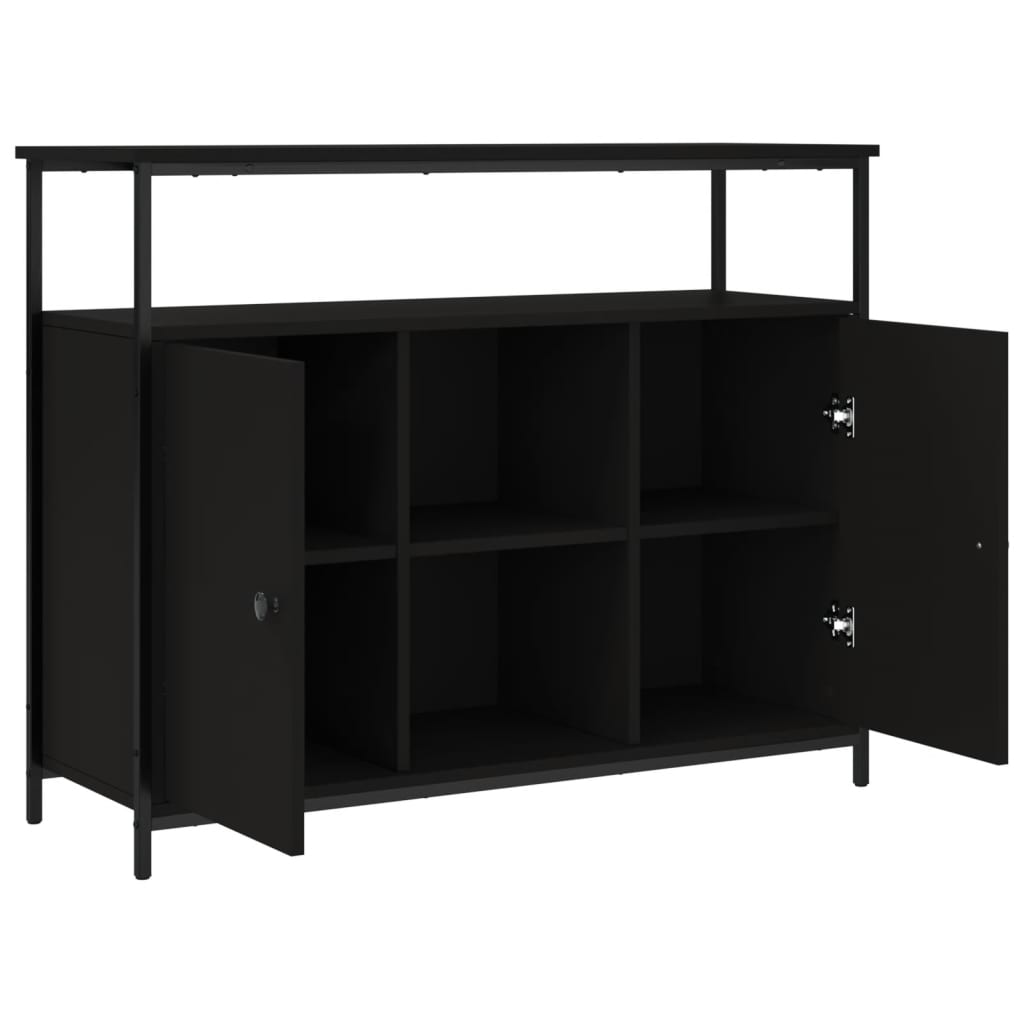 Sideboard Schwarz 100x35x80 cm Holzwerkstoff