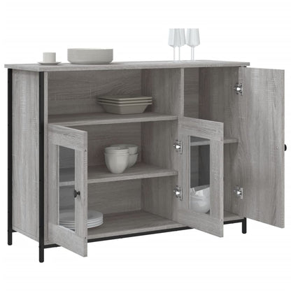 Sideboard Grau Sonoma 100x35x75 cm Holzwerkstoff