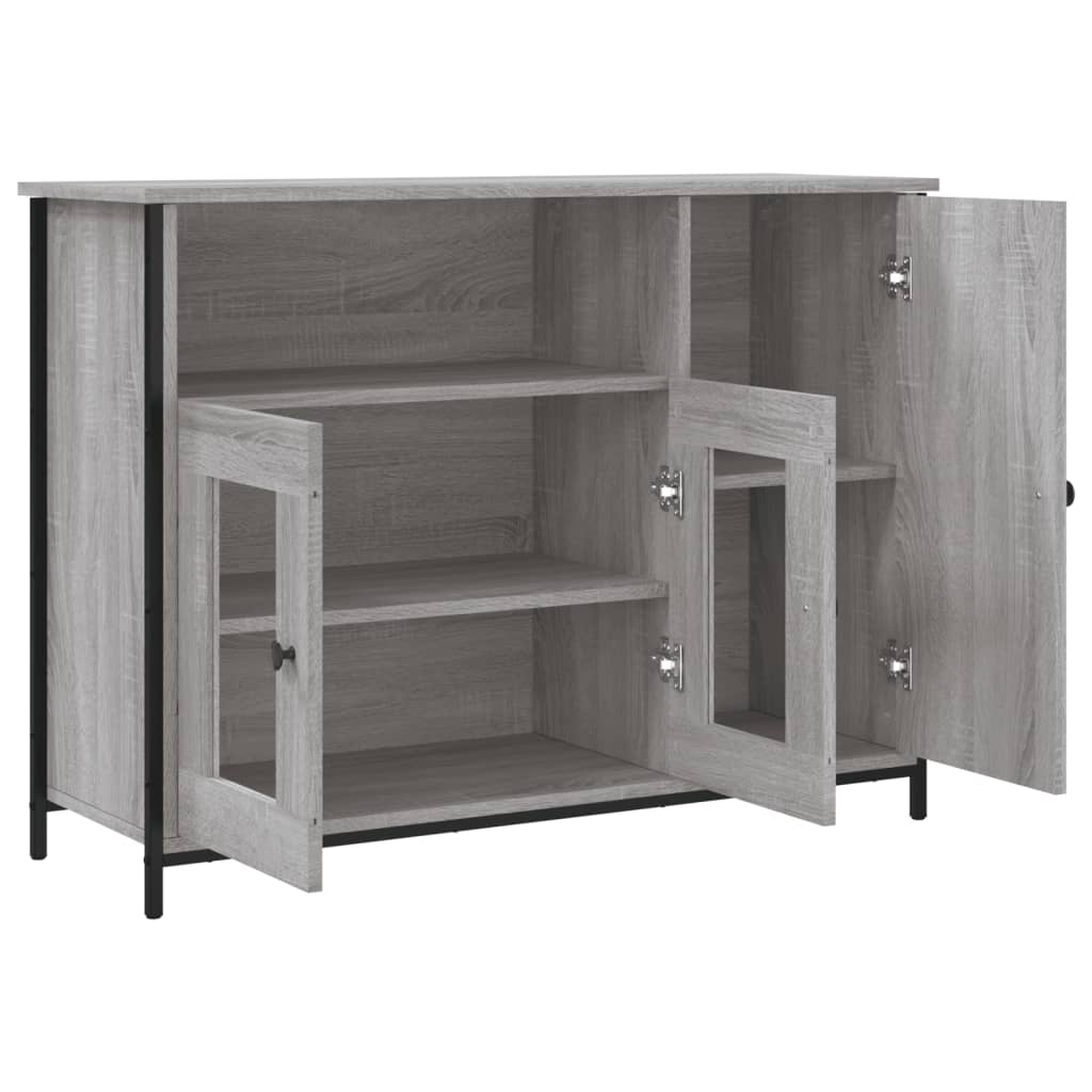 Sideboard Grau Sonoma 100x35x75 cm Holzwerkstoff