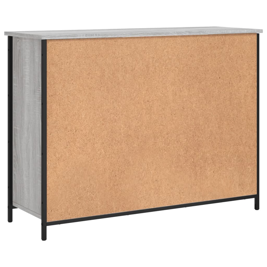 Sideboard Grau Sonoma 100x35x75 cm Holzwerkstoff