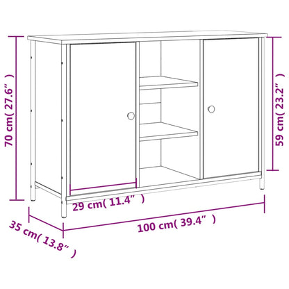 Sideboard Sonoma-Eiche 100x35x70 cm Holzwerkstoff