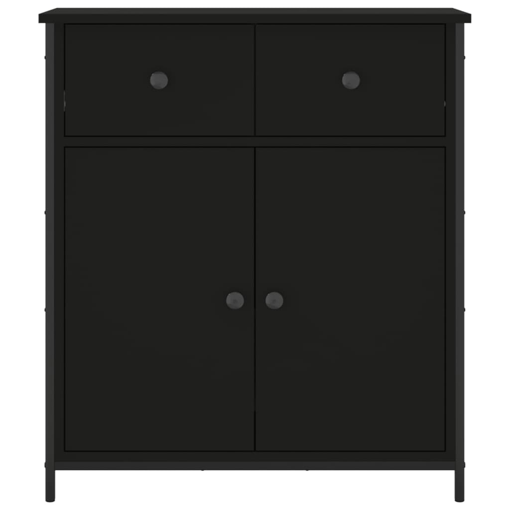 Sideboard Schwarz 70x30x80 cm Holzwerkstoff