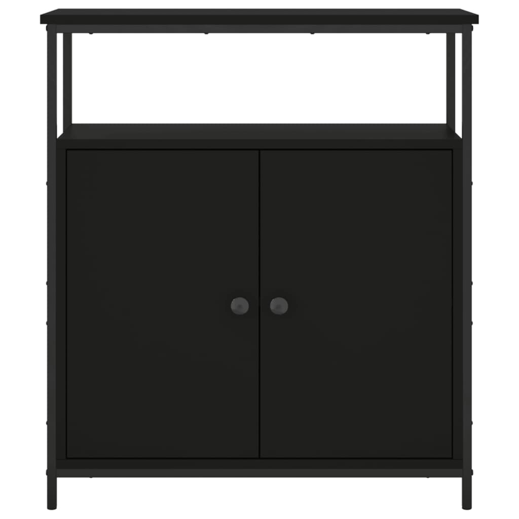 Sideboard Schwarz 70x30x80 cm Holzwerkstoff