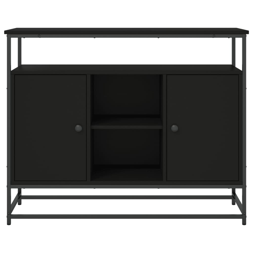 Sideboard Schwarz 100x35x80 cm Holzwerkstoff