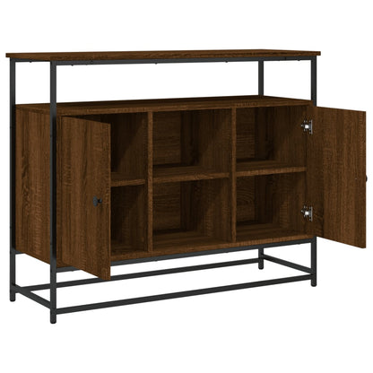 Sideboard Braun Eichen-Optik 100x35x80 cm Holzwerkstoff