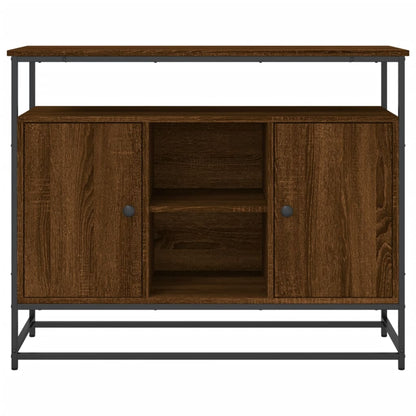 Sideboard Braun Eichen-Optik 100x35x80 cm Holzwerkstoff