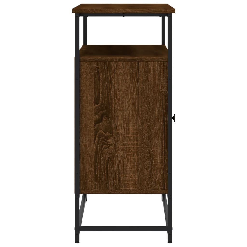 Sideboard Braun Eichen-Optik 100x35x80 cm Holzwerkstoff