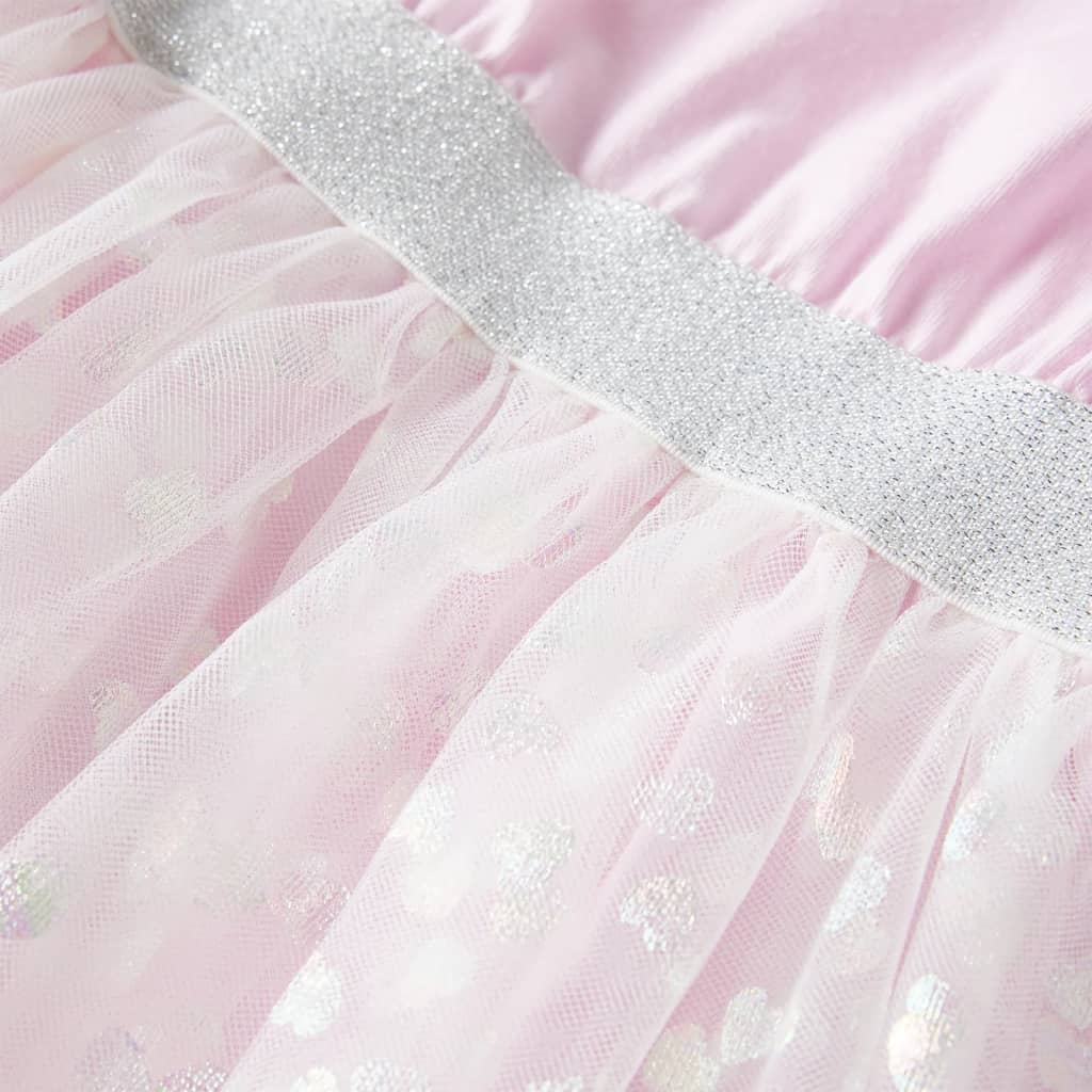 Kinderkleid mit Rüschen Hellrosa 116