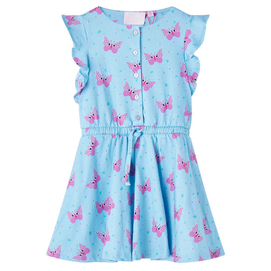 Kinderkleid mit Knöpfen Ärmellos Blau 92