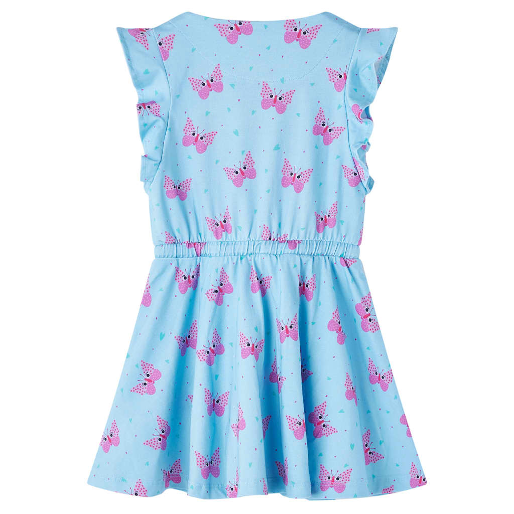 Kinderkleid mit Knöpfen Ärmellos Blau 92