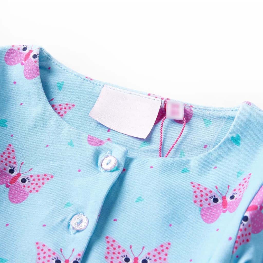 Kinderkleid mit Knöpfen Ärmellos Blau 92