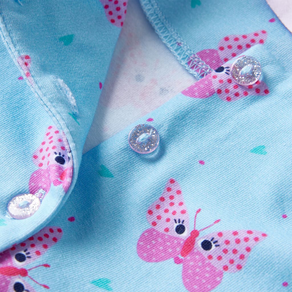 Kinderkleid mit Knöpfen Ärmellos Blau 92