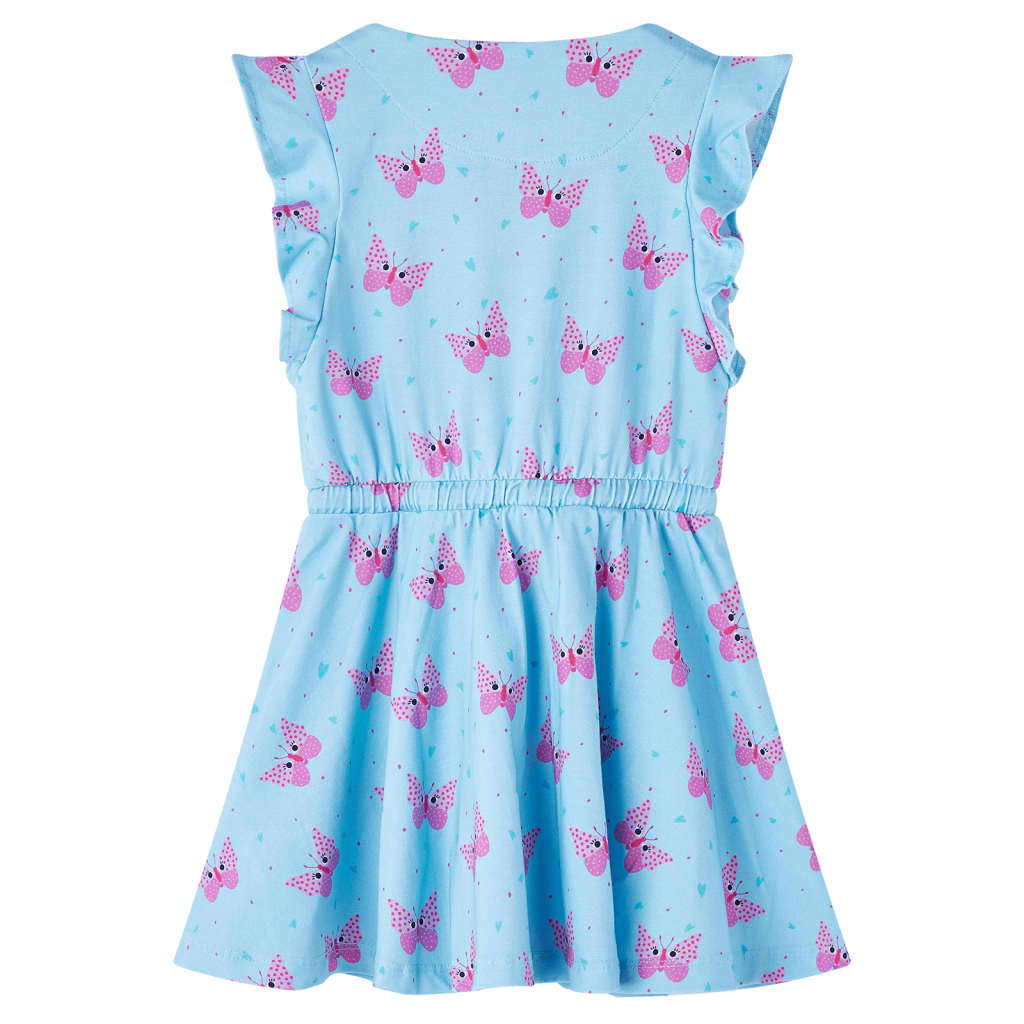 Kinderkleid mit Knöpfen Ärmellos Blau 104