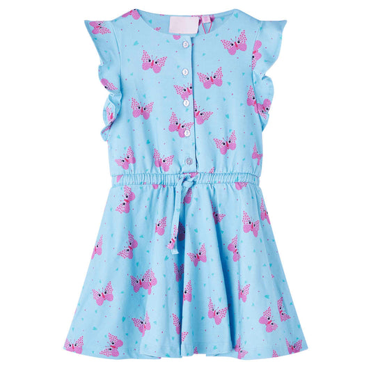 Kinderkleid mit Knöpfen Ärmellos Blau 116