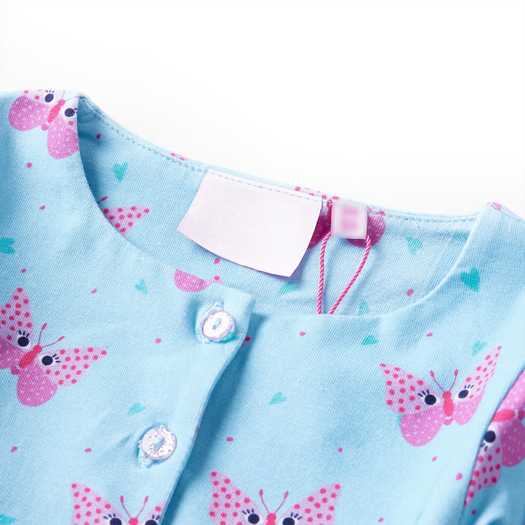 Kinderkleid mit Knöpfen Ärmellos Blau 116