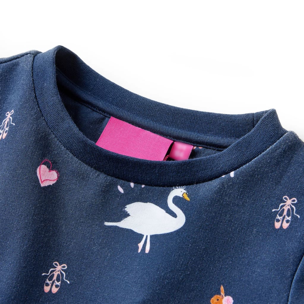 Kinderkleid mit Langen Ärmeln Marineblau 92