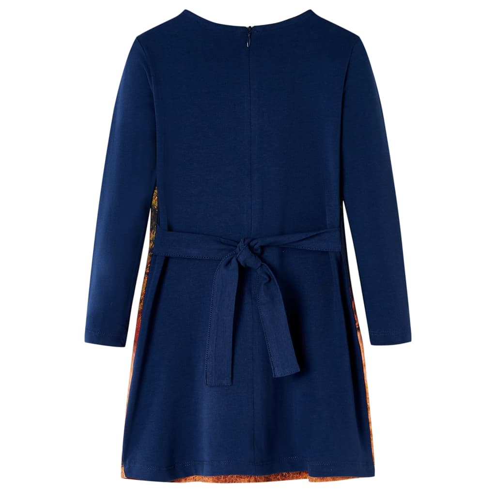 Kinderkleid mit Langen Ärmeln Marineblau 104