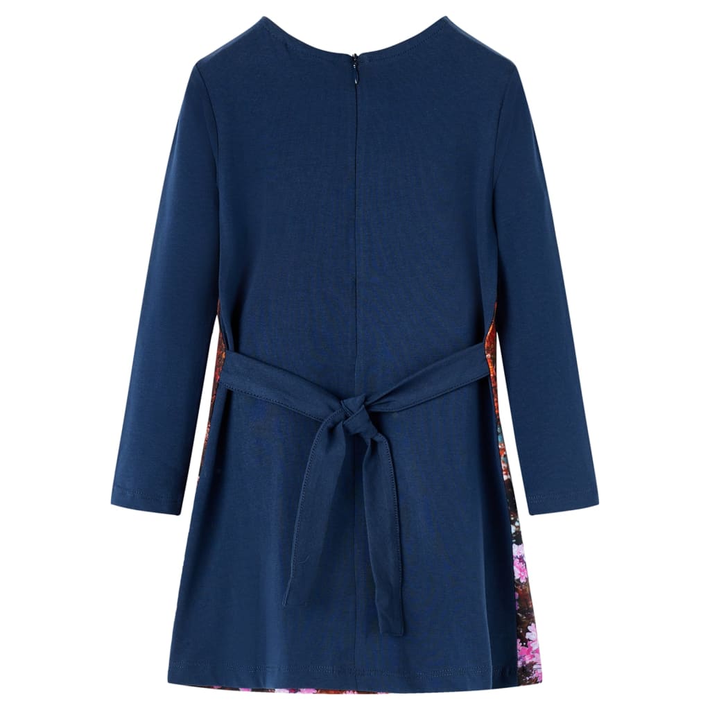 Kinderkleid mit Langen Ärmeln Marineblau 116