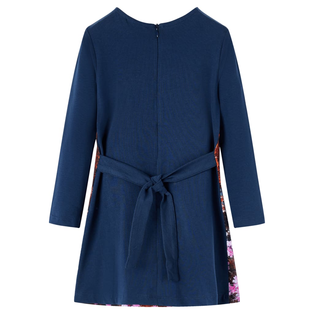 Kinderkleid mit Langen Ärmeln Marineblau 140