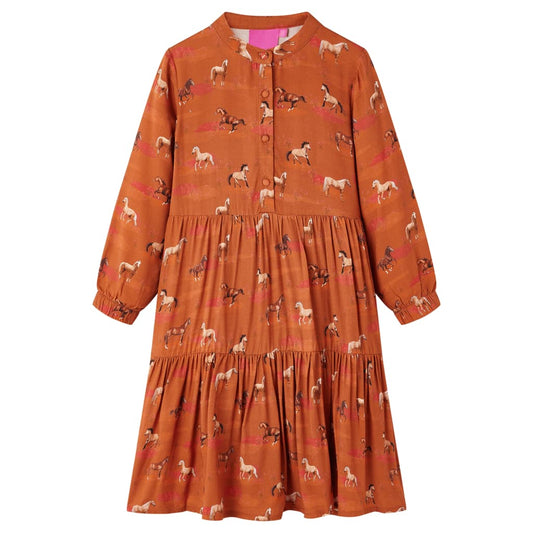 Kinderkleid Cognac 128