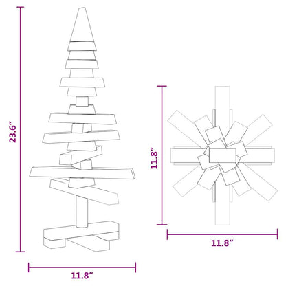 Weihnachtsbaum Holz zum Schmücken 60 cm Massivholz Kiefer