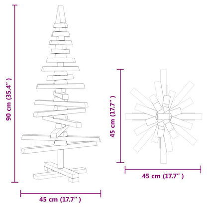 Weihnachtsbaum Holz zum Schmücken 90 cm Massivholz Kiefer