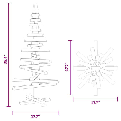 Weihnachtsbaum Holz zum Schmücken 90 cm Massivholz Kiefer