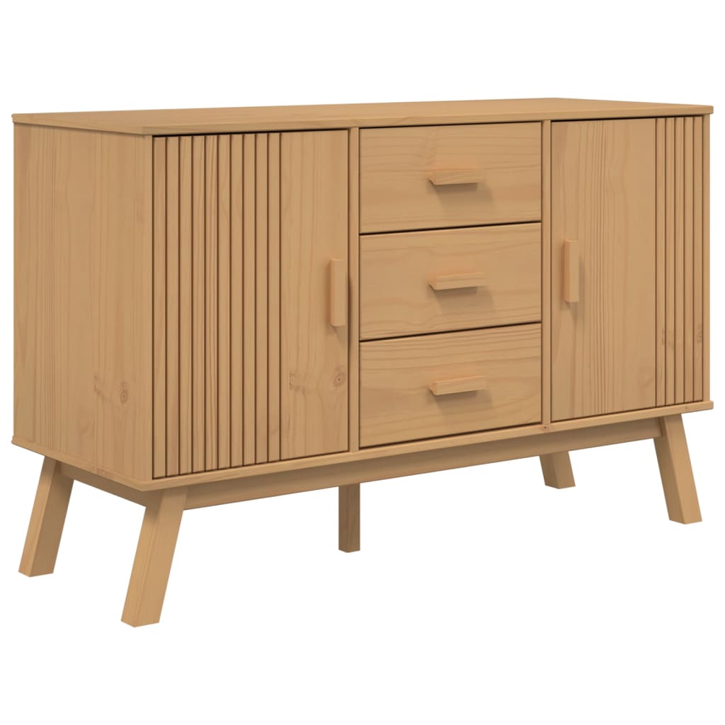 Sideboard OLDEN Braun 114x43x73,5 cm Massivholz Kiefer