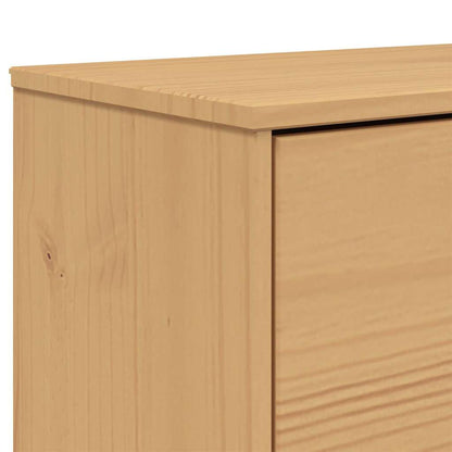 Schuhschrank OLDEN Braun 55x35x120 cm Massivholz Kiefer