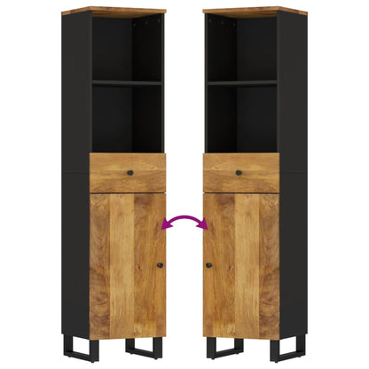 3-tlg. Badmöbel-Set Massivholz Mango