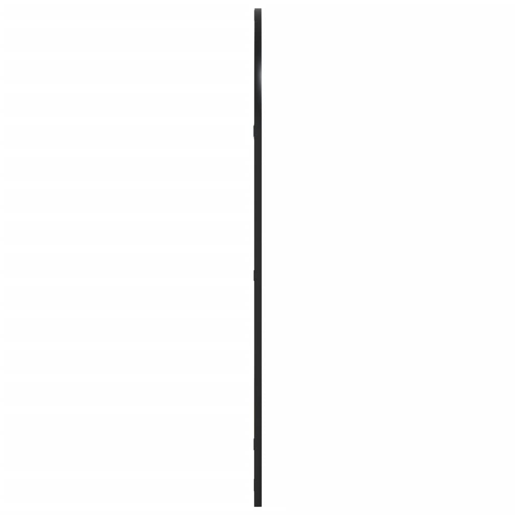 Wandspiegel Schwarz 60x100 cm Gewölbt Eisen