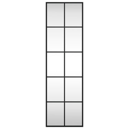 Wandspiegel Schwarz 30x100 cm Rechteckig Eisen