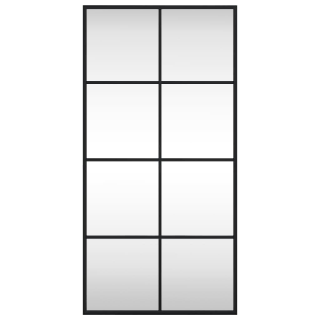 Wandspiegel Schwarz 40x80 cm Rechteckig Eisen