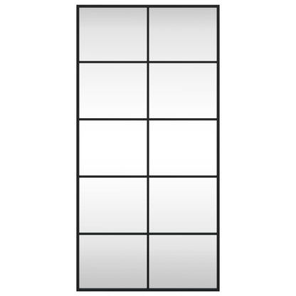 Wandspiegel Schwarz 50x100 cm Rechteckig Eisen