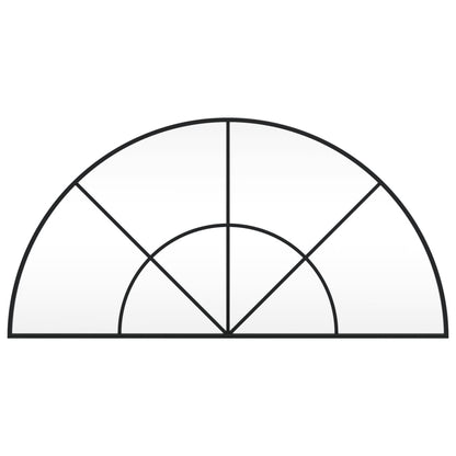 Wandspiegel Schwarz 100x50 cm Gewölbt Eisen