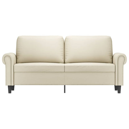 2-Sitzer-Sofa Creme 140 cm Kunstleder