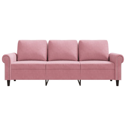 3-Sitzer-Sofa Rosa 180 cm Samt