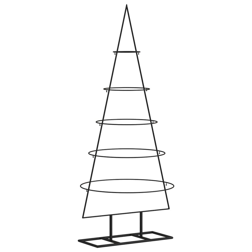 Metall-Weihnachtsbaum für Dekorationen Schwarz 125 cm