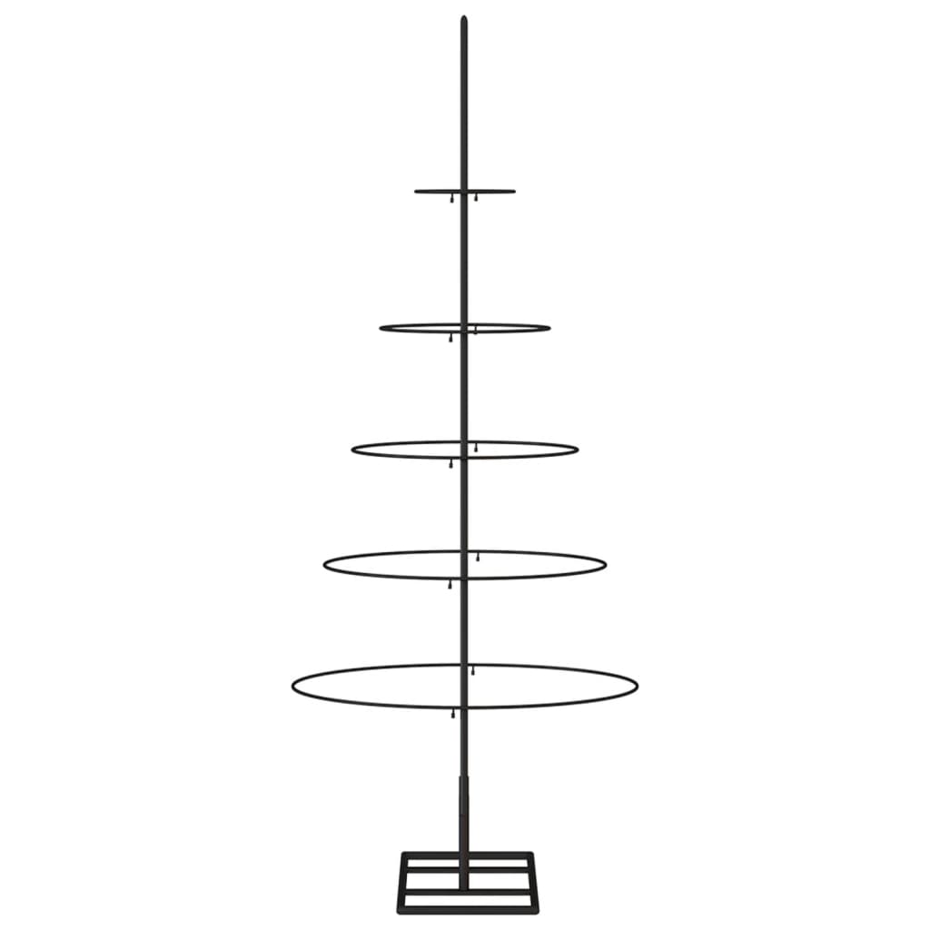 Metall-Weihnachtsbaum für Dekorationen Schwarz 125 cm