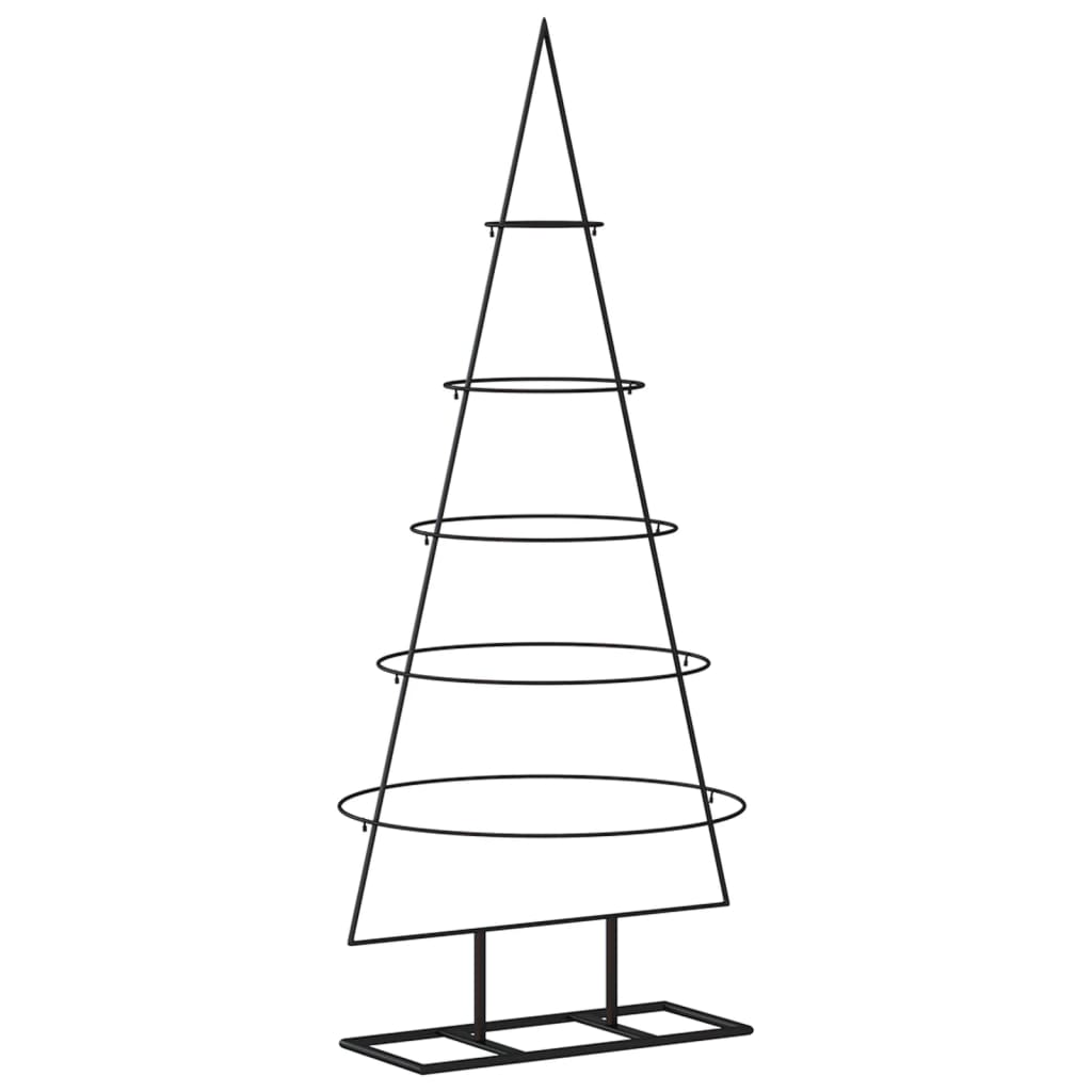 Metall-Weihnachtsbaum für Dekorationen Schwarz 125 cm