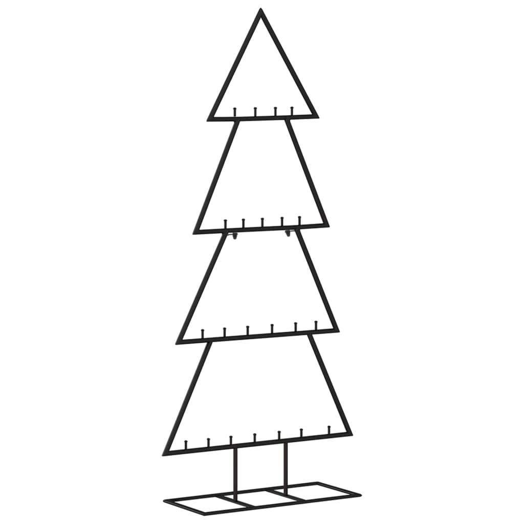 Metall-Weihnachtsbaum für Dekorationen Schwarz 125 cm