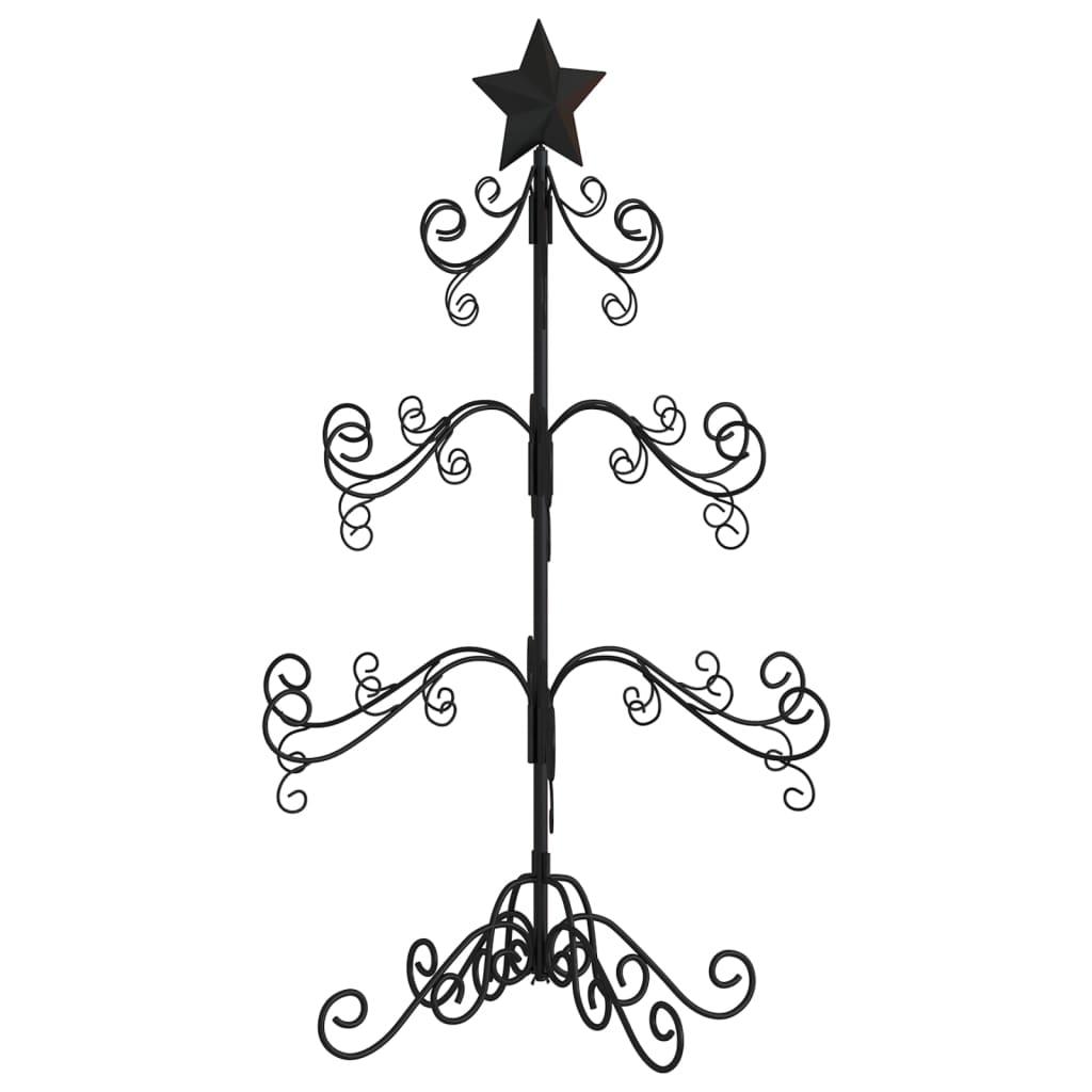 Metall-Weihnachtsbaum für Dekorationen Schwarz 90 cm