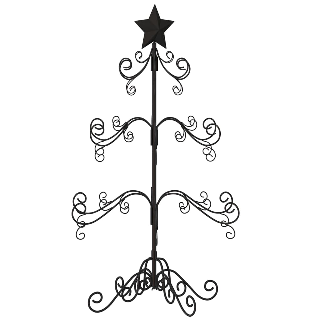 Metall-Weihnachtsbaum für Dekorationen Schwarz 90 cm