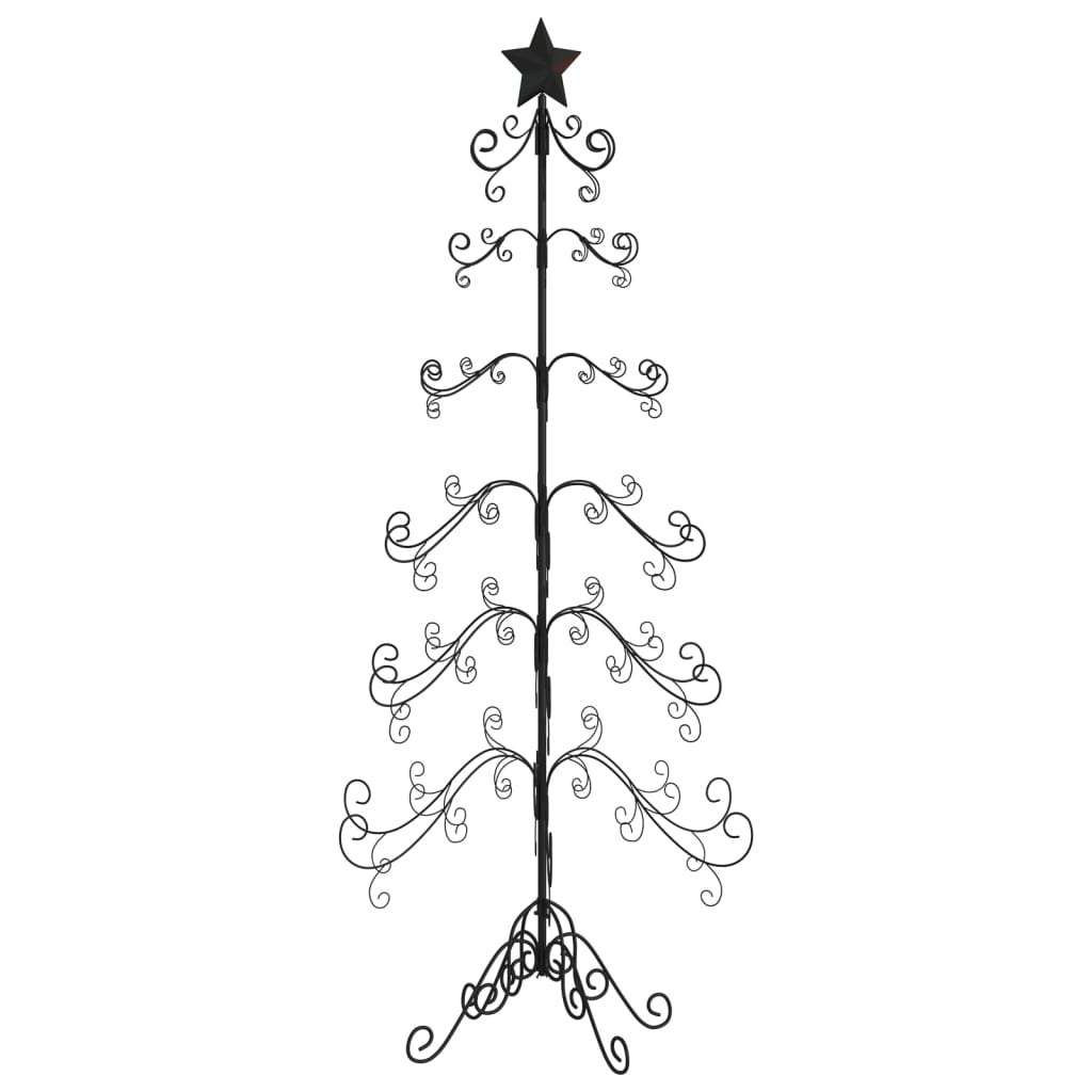 Metall-Weihnachtsbaum für Dekorationen Schwarz 180 cm