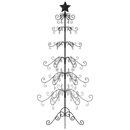 Metall-Weihnachtsbaum für Dekorationen Schwarz 180 cm
