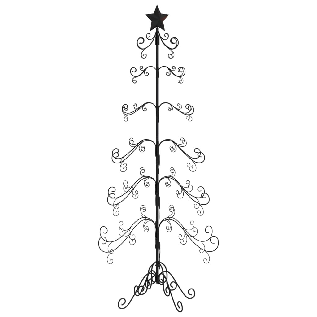 Metall-Weihnachtsbaum für Dekorationen Schwarz 215 cm