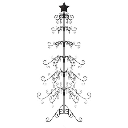 Metall-Weihnachtsbaum für Dekorationen Schwarz 215 cm