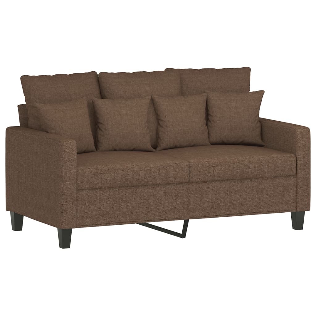 2-Sitzer-Sofa Braun 120 cm Stoff