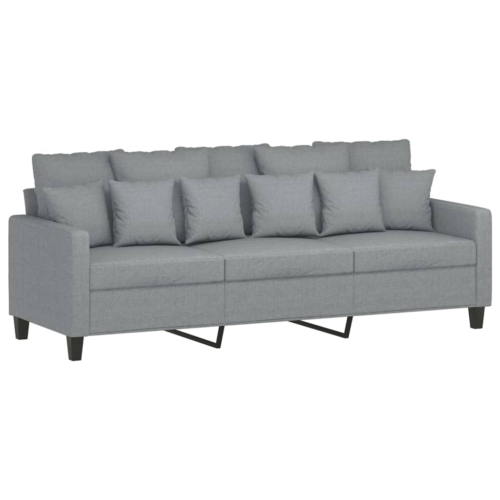 3-Sitzer-Sofa Hellgrau 180 cm Stoff